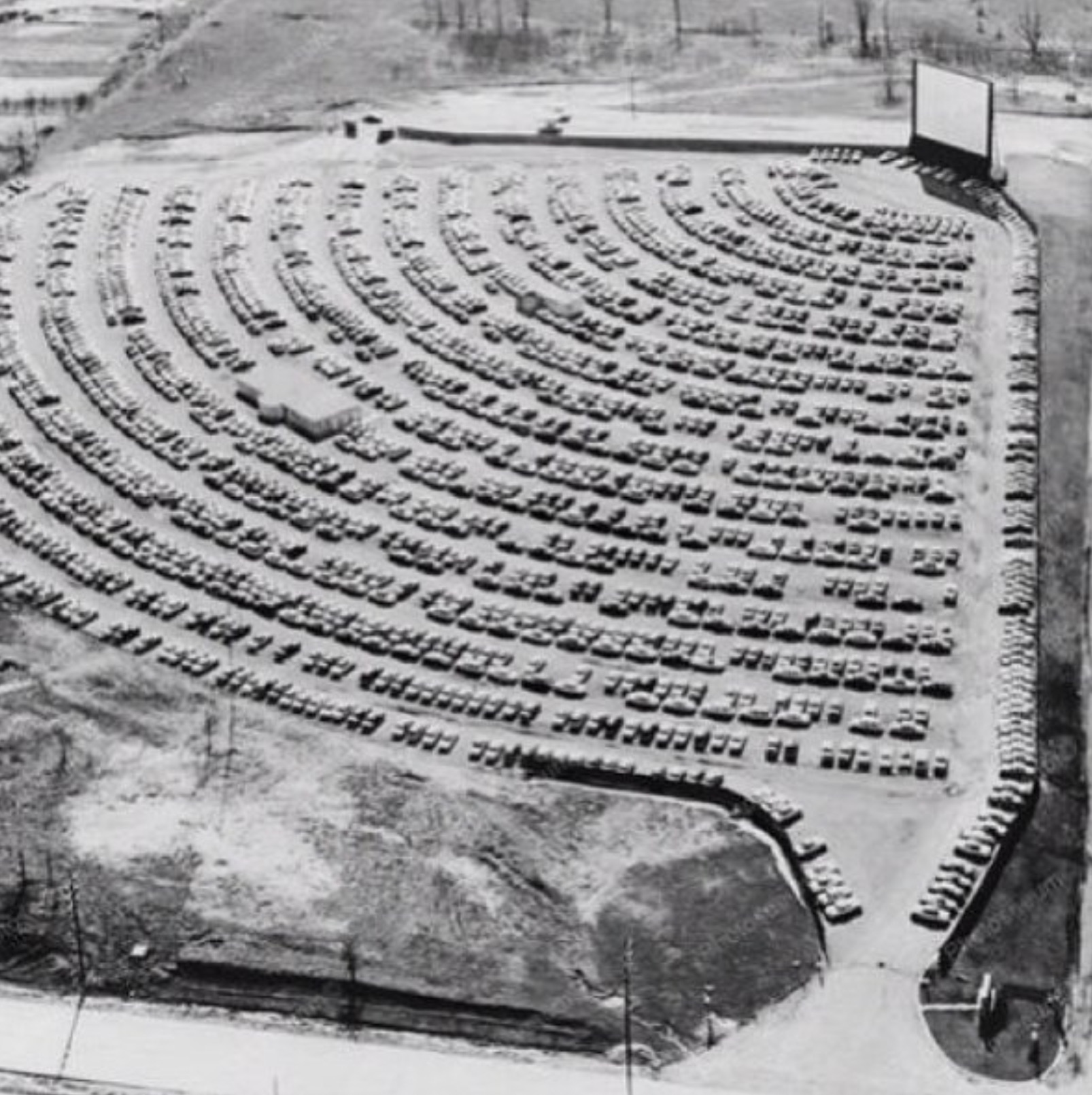 Drive-in theatre, South Bend Indiana, 1950s 